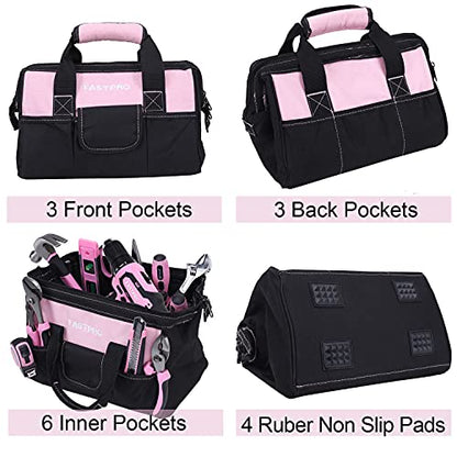 FASTPRO 220-Piece Pink Tool Set, Home Repairing Tool Kit for Women - color: Pink
