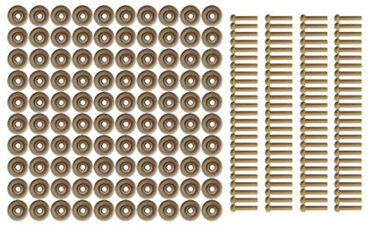 Wood Wheels - 100 Pack with Free Axle Pegs - Made in USA (1" Diameter) - size: 1" Diameter