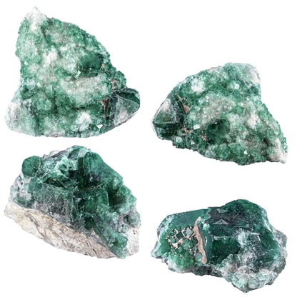 Sportmusies Natural Green Fluorite Crystal Cluster, 1.77-5.31 inches - size: 1.77 - 5.31 Inch