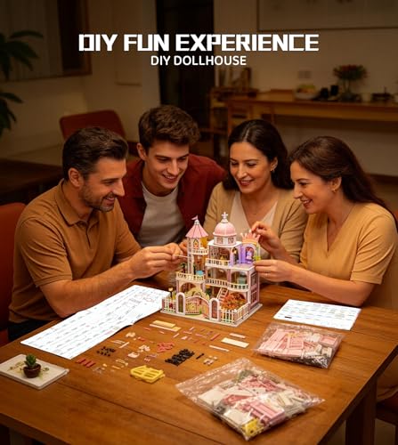 Spilay DIY Miniature House Kit for Adults, Miniature Dollhouse Building Kit - color: Windsor Castle