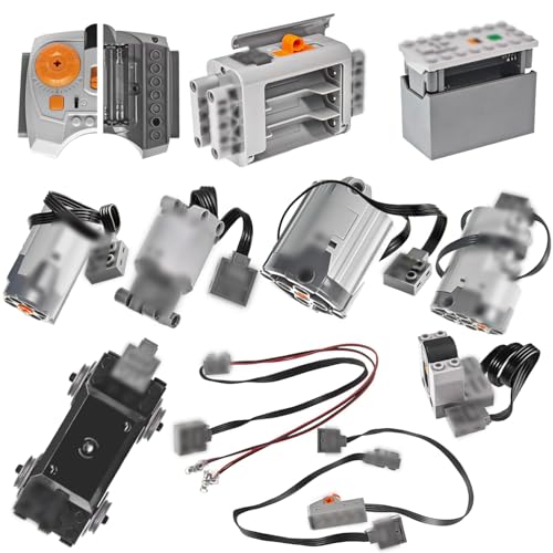 Uncle Brick 12 in 1 Motor Power Function Set,Equipped with Powerful High-Torque High-Speed Motor,Advanced Control Functions,Compatible with Major Brands,Suitable for Building Block Modification