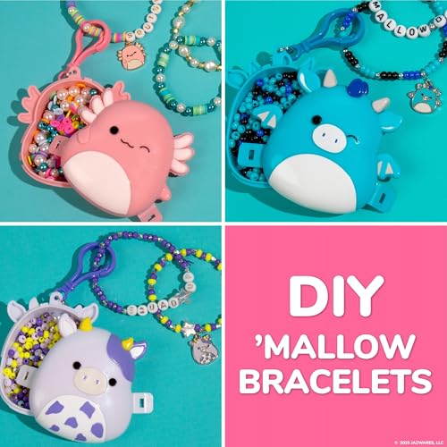 Original Squishmallows Bracelet Bundle, Bracelet Making Kit, Friendship Bracelet Kit, Charm Bracelet, Charm Bracelet Making Kit, Gifts for Girls, 7 Year Old Girl Birthday Gifts, Teen Girl Crafts - style: Tatiana, Bubba, Archie