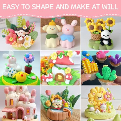 Ainiv Air Dry Clay Kit, 84 Colors DIY Model Magic Clay for Kids - color: 84 Colors