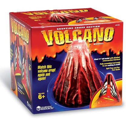 Learning Resources Erupting Cross-Section Volcano Model