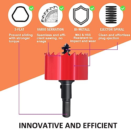 1-1/4 in. Bi-Metal Hole Saw Drill Bits - Versatile and Durable Hole Cutter for Wood, Plywood, Plaster Drywall, Ceiling, Plastic Pipe, PVC and Thin Metal - Includes Arbor & Pilot Bit (32mm) - size: 1-1/4"(32mm)