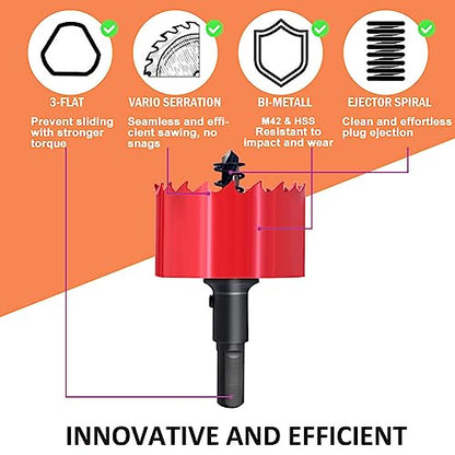 1-1/4 in. Bi-Metal Hole Saw Drill Bits - Versatile and Durable Hole Cutter for Wood, Plywood, Plaster Drywall, Ceiling, Plastic Pipe, PVC and Thin Metal - Includes Arbor & Pilot Bit (32mm) - size: 1-1/4"(32mm)
