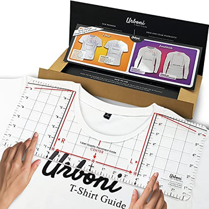 Tshirt Ruler Guide for Heat Press, XL Vinyl HTV DTF Alignment Tool - size: Original Model (1 pack)
