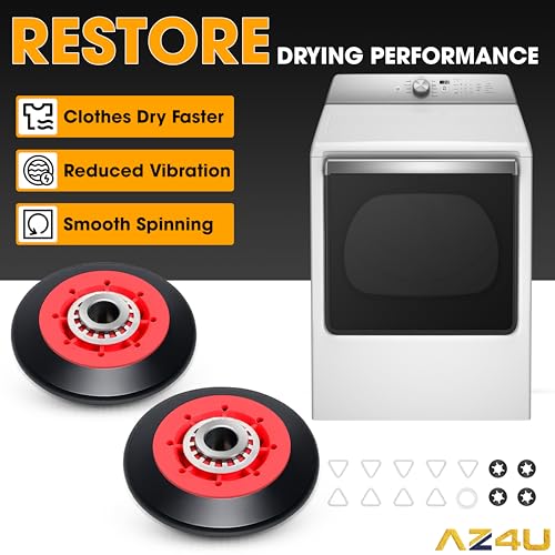 Dryer Repair Kit For Whirlpool WED8300SW0 WED8300SW1 WED8300SW2 - size: Drum Roller x 4Pcs