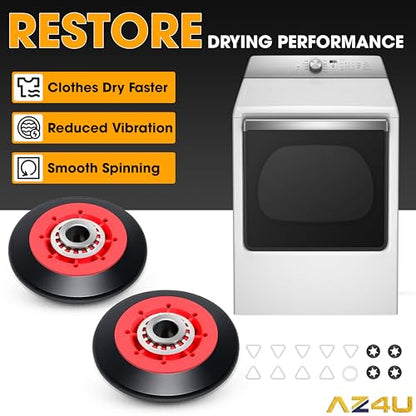 Dryer Repair Kit For Whirlpool WED8300SW0 WED8300SW1 WED8300SW2 - size: Drum Roller x 4Pcs