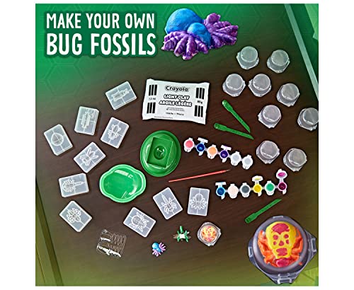 Crayola Metallic Clay Art Kit with Paints, Fossil Molds, Gift for Kids, Ages 7, 8, 9, 10