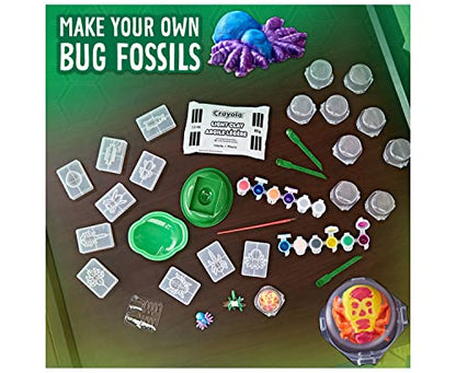 Crayola Metallic Clay Art Kit with Paints, Fossil Molds, Gift for Kids, Ages 7, 8, 9, 10