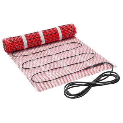 VEVOR Self-Adhesive Mesh Floor Heating Mat, 15 sqft 120V, Smart Thermostat & Alarm, Easy Install for Tile, Stone & Vinyl Flooring - size: 15 Sq.ft