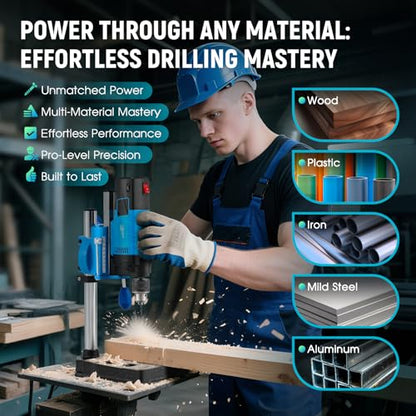 Antstone Mini Benchtop Drill Press 6-Speed 2800RPM Drill Press Rotary Tool Workstation Stand Precision Benchtop Drilling Machine 1200W Electric Portable Table Driller 3.15 Inch Depth