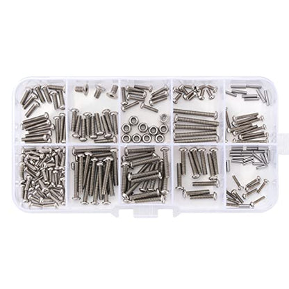 INJORA Screws Pins Nuts M1.6 M2 M2.5 Grade 12.9 Stainless Steel Hex Screws Hardware Kit for TRX4M 1/18 RC Crawler Car - size: One Size