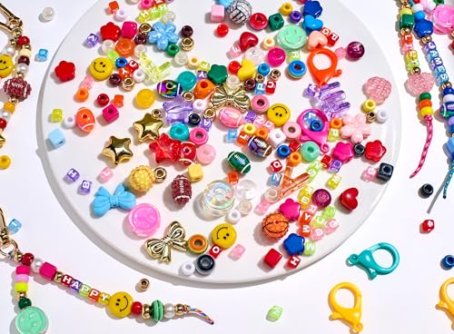 RepaTime DIY Beaded Bag Charm Kit for Women with Keychain Supplies - color: Bead Kit-A