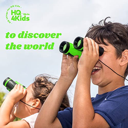 Outdoor Adventure Kit for Kids: Binoculars, Compass, Magnifying Glass & Flashlight. 3-12 Year Old Boys & Girls (Green) (Green) - color: Green