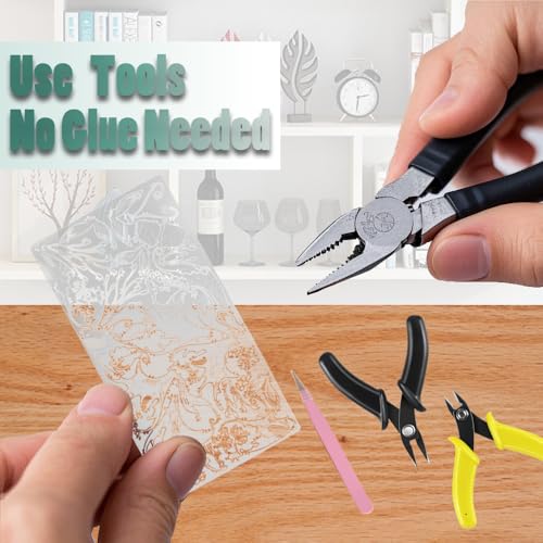 3D Metal Puzzles for Adults,Sliver Butterfly Model Design,Glitter Cute Insects Animals Puzzles Metal Building Kits,Brain Teaser DIY Creative Ornament Sets Need Assembly Home Decor (HD-6)