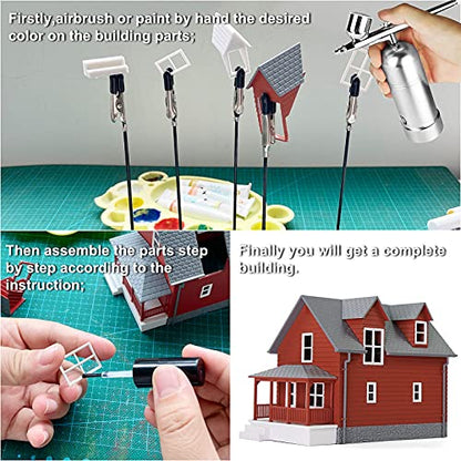 O Scale Model Blank Buildlings Kit Unassembled House for Model Train Layout JZ01JJ (O Scale-1 Unit) DIY Christmas Village Room - size: O Scale-1 unit