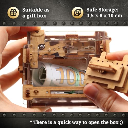 iDventure aMAZEing Safe, Money Puzzle Box for Adults, Box for Cash Gift - color: A-maze-ing Safe