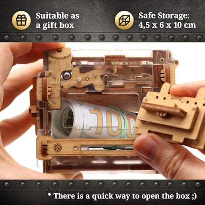 iDventure aMAZEing Safe, Money Puzzle Box for Adults, Box for Cash Gift - color: A-maze-ing Safe