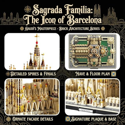 Sagrada Família - Spain Church Building Sets,10328 PCS Cathedral for Adults - color: Sagrada Família