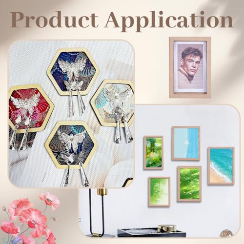 PH PandaHall 10 Sets Rectangle Picture Frame, Art Photo Frame Blank DIY Wood Panel Boards Geometric Cutout Frames for Home Office Store Wall Art Decor, Painting, Mosaic, Cross-stitch, 5 Sizes - size: Rectangular
