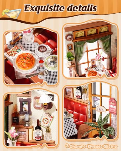 Rolife Restaurant DIY Miniature House Kit - color: Elysees Bistro