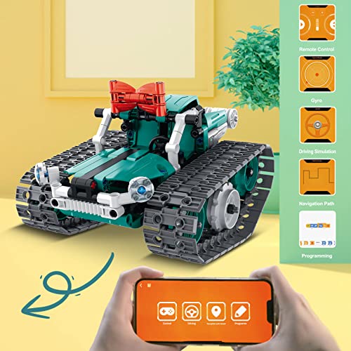 IQKidz APP/Remote Control STEM Building Kits for Kids Ages 8-12 - 3 in 1 RC Robot Car Toys, 440 Pcs Educational Science Projects, Gift Ideas for Boys Girls - style: Robot