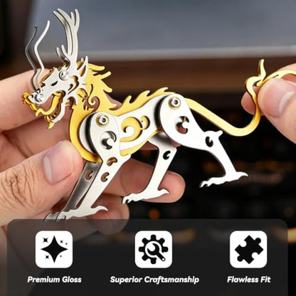 3D Metal Model Kits Mechanical Jealous Eyes Gold Stainless Steel - color: B1-jealous Eyes