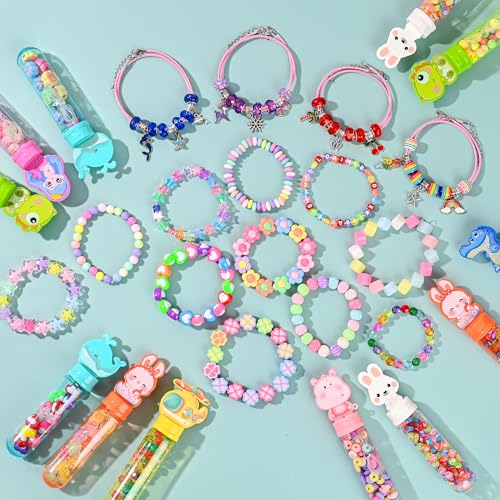 Ulema 24Pack Bracelet Wands,Charm Bracelet Jewelry Making Kit,Arts Crafts for Kids, Party Favors Return Gifts Birthday Gifts for Girls Friendship Bracelet Kit Goodie Bags.
