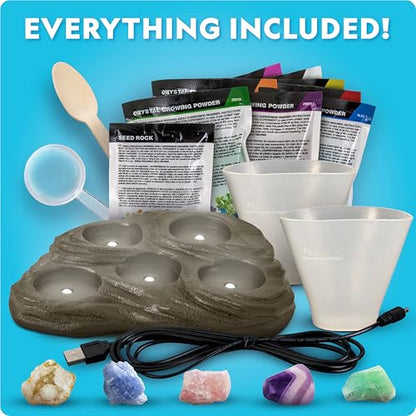 National Geographic Mega Crystal Growing Kit with 8 Crystals Ages 8-12 - style: 8 Crystal Lab