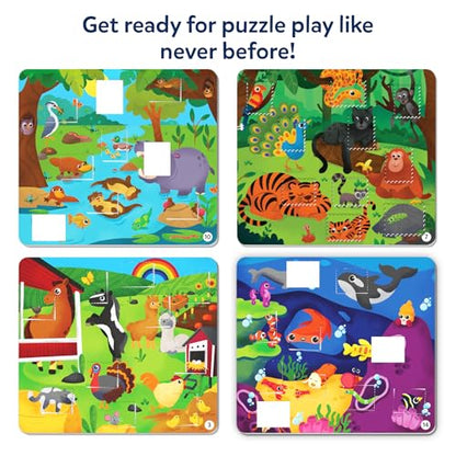 Skillmatics Puzzle Activity – Tape It Animal Sticker Puzzles