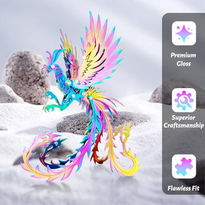 FILASLFT 3D Metal Puzzles for Adults,Undead Bird Seven 3D Puzzles - color: C8-undead Bird-seven Colors