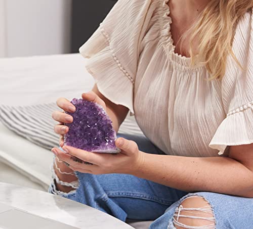 5 to 6.5 Lb Amethyst Crystal Geode From Uruguay – 6.5" to 9" Height, Natural Large Amethyst Cluster Rock – Crystals and Healing Stones - style: 5 lb to 6.5 lb