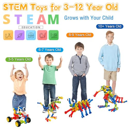 STEM Toys for 3 4 5 6 7 8+ Year Old Boy Birthday Gift, Boys Toy Age 4-6 6-8 - style: 142pcs
