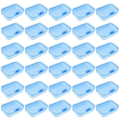 Goodma Mini Rectangular Plastic Storage Boxes, Blue, 2.6x1.8x0.8in - color: Blue, size: 65 x 45 x 20 mm