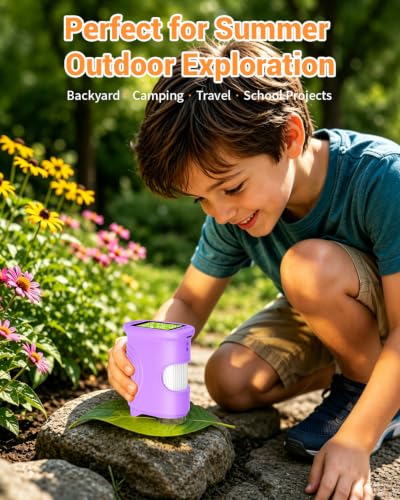 1000X Digital Handheld Microscope for Kids Portable Outdoor Toys & Gifts - color: Purple