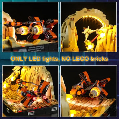 Vaodest Led Light for Lego 75380 Mos ESPA Podrace Diorama Building Blocks Model,Design and Configuration Compatible with Model 75380(Led Light Only, Not Building Block Kit) - style: 75380 Mos ESPA Podrace Diorama Set