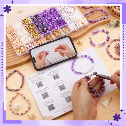 Wurosi Jewelry Making Supplies Kit, Bracelet Making Kit for Adult - color: Purple