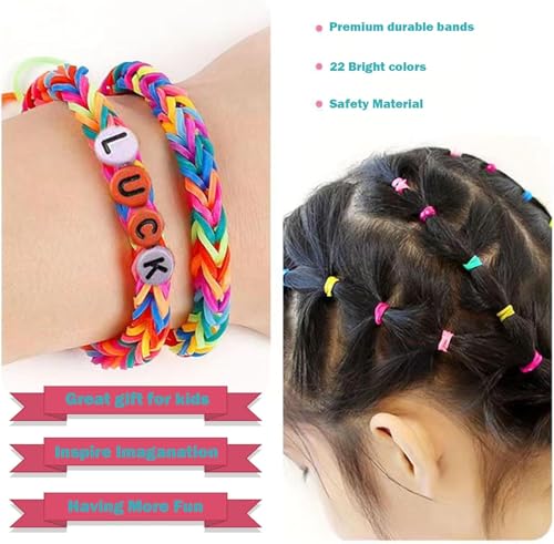 Rubber Band Bracelet Kit, 10 Colors 3000+ DIY Loom Bracelet Making for Kids - color: 10 Colors A Series