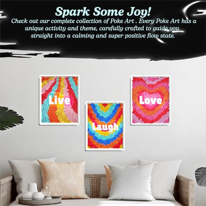 Unwynd Poke Art Positive Vibes Flower Bouquet Kit for Adults, Women & Teens - style: Positive Vibes