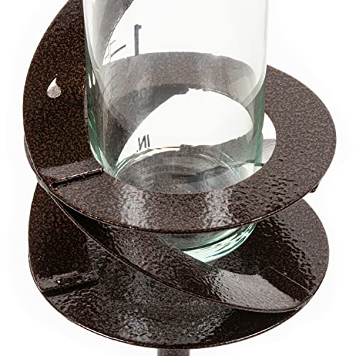 La Crosse 704-56357-INT Helix Spiral Metal Rain Gauge - color: Hammered