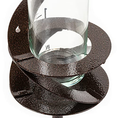 La Crosse 704-56357-INT Helix Spiral Metal Rain Gauge - color: Hammered
