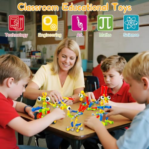 STEM Toys for 3 4 5 6 7 8+ Year Old Boy Birthday Gift, Boys Toy Age 4-6 6-8 - style: 142pcs
