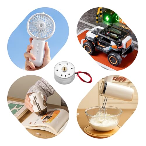 4PCS Mini DC Motor 3.7V 5000RPM Electric Motor Kit for DIY Projects, Wind Turbine Generator, Educational Science Experiments, School Learning Supplies - size: 5000RPM
