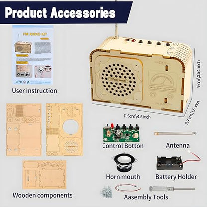 FM Radio Kit for Kids 8-13, DIY STEM: Build Your Own Real Radio