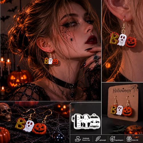 8 Pcs Halloween Polymer Clay Cutters Set - Zombie, Mummy & Spooky Themed Clay Cutters for Polymer Clay Jewelry Making, Perfect Halloween Party Gift - color: Mummy