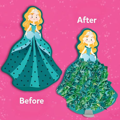 Skillmatics Poke-in Art – Magical Princesses, Wood Craft Kit, Gift for Kids - style: 1. Magical Princesses