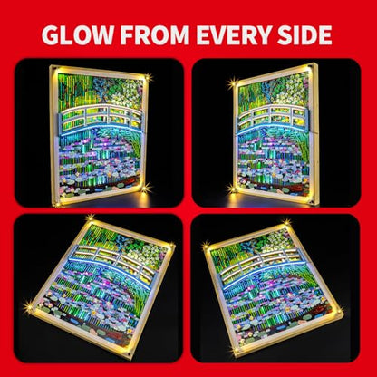 BRIKSMAX 2.0 Light Kit Compatible with Lego Art Claude Monet – Bridge Over a Pond of Water Lilies 31220 Building Sets - Original LED Lighting Kits (Accessories Only) for Display, Gifts & Collectors