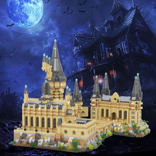PQKIE Magic Castle Micro Mini Building Set, 2929 Pcs Magic House Model Building Toys, STEM Creative Magic World Office and Home Decor Bricks Kits, Christmas Birthday Gift for Adults Teens Kids 14+ - style: 2929 Pieces